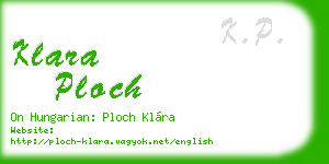 klara ploch business card